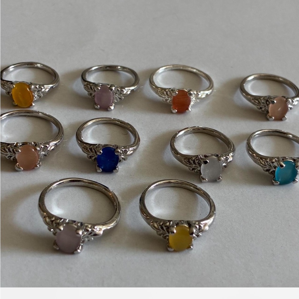 ❗️FIRM SALE❗️Lot of 10 Cats Eye Gemstone Rings